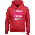 thumbnail image 1 of I Wear Pink For My Aunt Printed Red Hoodie Unisex Sweatshirt Large, 1 of 2