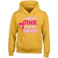 thumbnail image 1 of I Wear Pink For My Grand Mother Printed Gold Hoodie Unisex Sweatshirt Large, 1 of 2