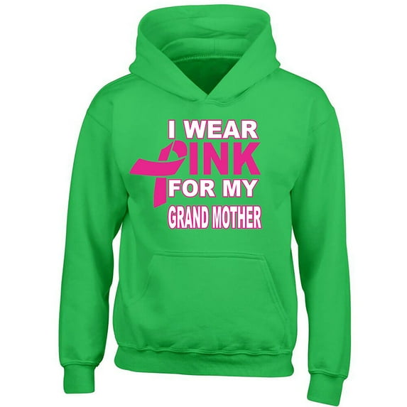 I Wear Pink For My Grand Mother Printed Irish Green Hoodie Unisex Sweatshirt Large