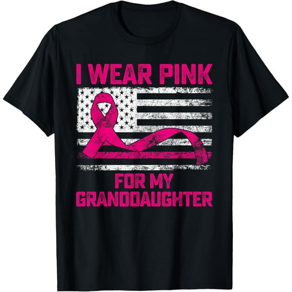 I Wear Pink For My Granddaughter Breast Cancer Awareness T-Shirt