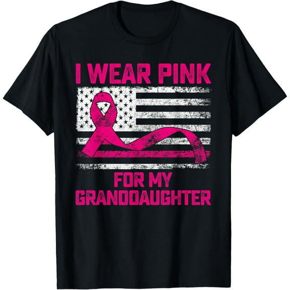 I Wear Pink For My Granddaughter Breast Cancer Awareness T-Shirt