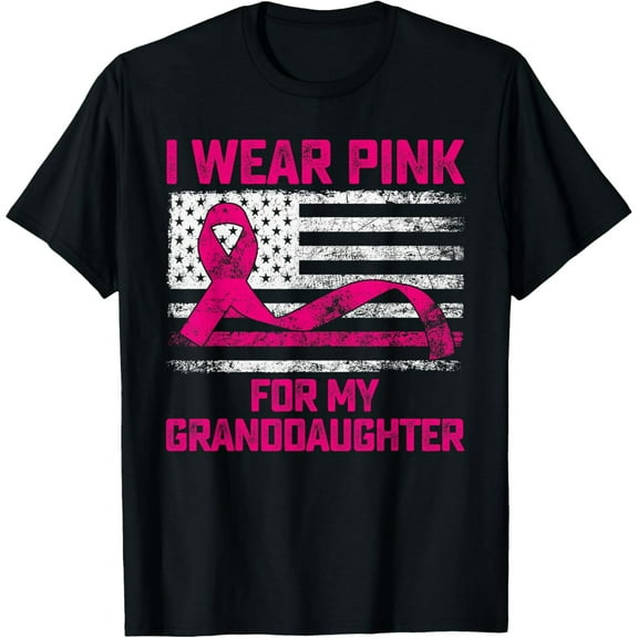 I Wear Pink For My Granddaughter Breast Cancer Awareness T-Shirt