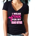 thumbnail image 1 of I Wear Pink For My Grandmother Lady V Neck Shirt Womens Tee Color Black Small, 1 of 2
