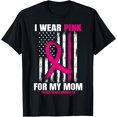 thumbnail image 1 of t-shirt I Wear Pink For My Mom Breast Cancer Awareness American Flag T-Shirt., 1 of 4