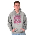 thumbnail image 1 of I Wear Pink For My Mom Breast Cancer Unisex Plus Fleece Graphic Hoodie Brisco Brands 3X, 1 of 5