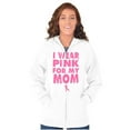 thumbnail image 1 of I Wear Pink For My Mom Breast Cancer Zip Up Hoodie Men's Women's Brisco Brands X, 1 of 6