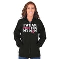 thumbnail image 1 of I Wear Pink For My Mom Support Zip Up Hoodie Men's Women's Brisco Brands M, 1 of 6