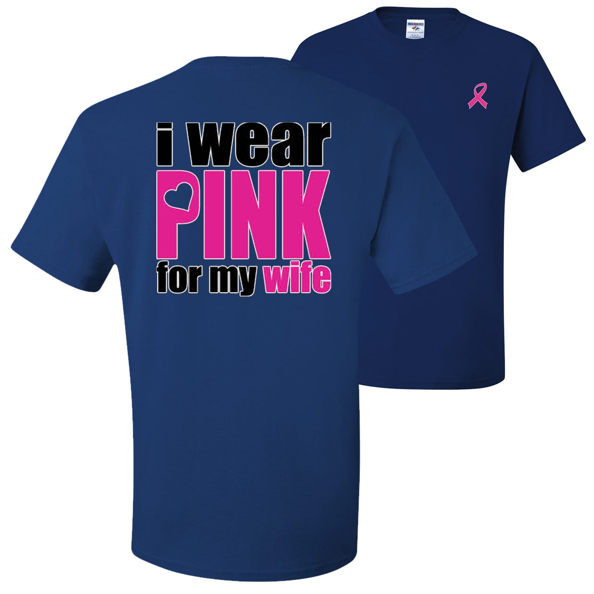Mens Breast Cancer Awareness T Shirt - I Wear Pink For My Wife Mens Breast Cancer Awareness T Shirt - I Wear Pink For My Wife