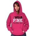 thumbnail image 1 of I Wear Pink For The Cure Warrior Hoodie Sweatshirt Women Brisco Brands S, 1 of 6