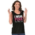 thumbnail image 1 of I Wear Pink For The Cure Warrior Tank Top Tee Shirt Women Brisco Brands S, 1 of 6
