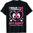 thumbnail image 1 of I Wear Pink In Memory Of My Aunt Breast Cancer Awareness T-ShirtMen and women, Black T-shirt, size: Extra large, 1 of 4