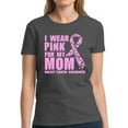 thumbnail image 1 of I Wear Pink for My Mom Pink Ribbon TShirt for Women Awareness Ladies T-Shirt - S M L XL 2XL 3XL Graphic Tee - Breast Cancer Awareness Gift Women Top Shirt, 1 of 2