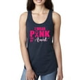 thumbnail image 1 of I Wear Pink for My Aunt Survivor Awareness Ladies Racerback Tank Top, Navy, Medium, 1 of 3