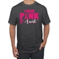 thumbnail image 1 of I Wear Pink for My Aunt Survivor Awareness Men's Graphic T-Shirt, Heather Black, 3XL, 1 of 3