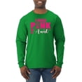thumbnail image 1 of I Wear Pink for My Aunt Survivor Awareness Mens Long Sleeve Shirt, Kelly, Medium, 1 of 3