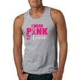 thumbnail image 1 of I Wear Pink for My Friends Survivor Awareness Mens Graphic Tank Top, Heather Grey, Large, 1 of 3