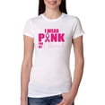 thumbnail image 1 of I Wear Pink for My Friends Survivor Awareness Womens Slim Fit Junior Tee, White, Small, 1 of 3