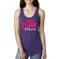 thumbnail image 1 of I Wear Pink for My Mom Survivor Awareness Ladies Racerback Tank Top, Purple Rush, Small, 1 of 3