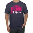 thumbnail image 1 of I Wear Pink for My Mom Survivor Awareness Men's Graphic T-Shirt, Vintage Heather Navy, Medium, 1 of 3