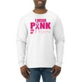 thumbnail image 1 of I Wear Pink for My Mom Survivor Awareness Mens Long Sleeve Shirt, White, 2XL, 1 of 3