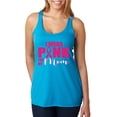 thumbnail image 1 of I Wear Pink for My Mom Survivor Awareness Tri-Blend Racerback Tank Top, Vintage Turquoise, Small, 1 of 3