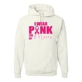 thumbnail image 1 of I Wear Pink for My Mom Survivor Awareness Unisex Graphic Hoodie Sweatshirt, White, 2XL, 1 of 3