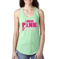 thumbnail image 1 of I Wear Pink for My Sisiter Survivor Awareness Ladies Racerback Tank Top, Mint, Large, 1 of 3