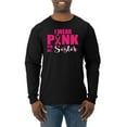 thumbnail image 1 of I Wear Pink for My Sisiter Survivor Awareness Mens Long Sleeve Shirt, Black, Small, 1 of 3