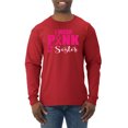 thumbnail image 1 of I Wear Pink for My Sisiter Survivor Awareness Mens Long Sleeve Shirt, Red, 2XL, 1 of 3