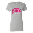 thumbnail image 1 of I Wear Pink for My Sisiter Survivor Awareness Womens Graphic T-Shirt, Heather Grey, Medium, 1 of 3