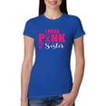 thumbnail image 1 of I Wear Pink for My Sisiter Survivor Awareness Womens Slim Fit Junior Tee, Royal, Large, 1 of 3