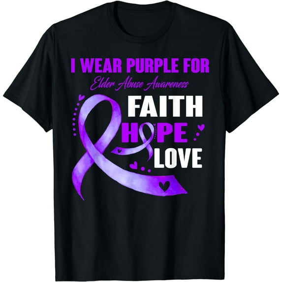 I Wear Purple For Elder Abuse Awareness Gifts T-Shirt