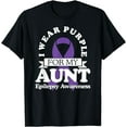 thumbnail image 1 of I Wear Purple For My Aunt Epilepsy Awareness T Shirt Ribbon, 1 of 2