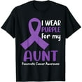 thumbnail image 1 of I Wear Purple For My Aunt Pancreatic Cancer Awareness Ribbon T-Shirt, 1 of 4