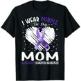 thumbnail image 1 of I Wear Purple For My Mom Alzheimer's Dementia Awareness T-ShirtMen and women, Black T-shirt, size: Extra large, 1 of 4