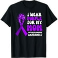 thumbnail image 1 of I Wear Purple For My Mom Eating Disorder Awareness Ribbon T-Shirt, 1 of 3