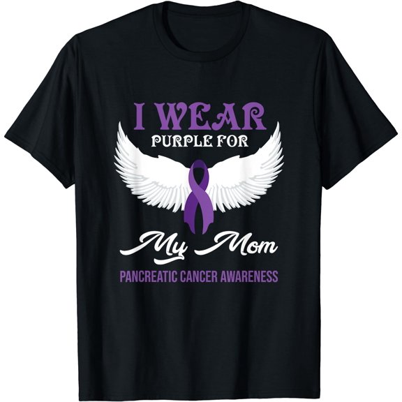 I Wear Purple For My Mom Pancreatic Cancer Awareness T-Shirt