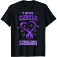 thumbnail image 1 of I Wear Purple For My Sister In Law Overdose Awareness T-Shirt mens t shirt，black，women，funny，misfits，men，journey, 1 of 4
