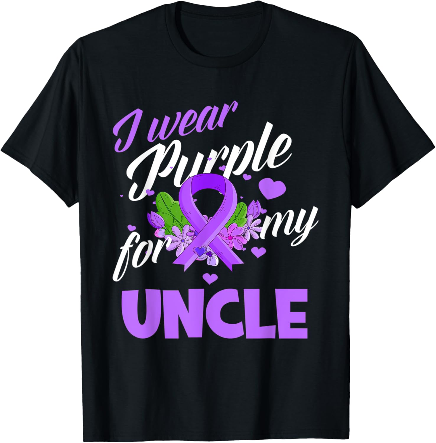 T-shirt Alzheimer's Awareness Forget Me Not Violet Gildan - Neuf Avec étiquettes, Unisexe Adulte