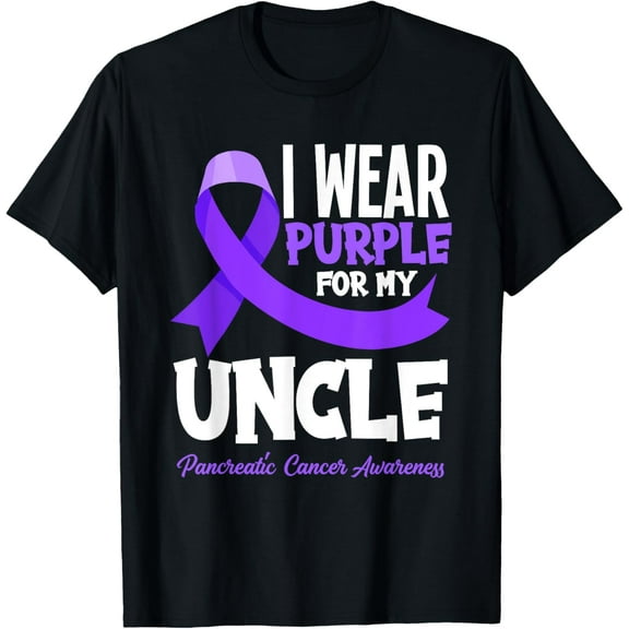 I Wear Purple For My Uncle Pancreatic Cancer Awareness T-Shirt