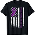 thumbnail image 1 of I Wear Purple For My Wife Lupus Awareness US Flag T-Shirt, 1 of 4