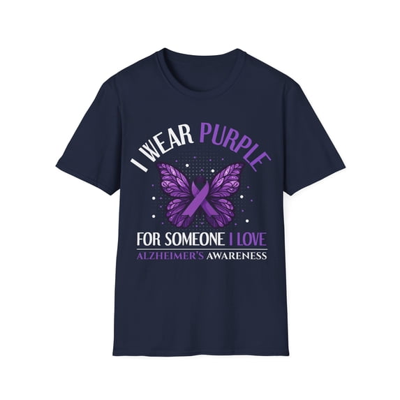 I Wear Purple For Someone Alzheimer's Awareness Purple Month TShirt