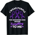 thumbnail image 1 of I Wear Purple For Someone Who Means Everything To Me T-Shirt mens t shirt，black，women，funny，misfits，men，journey, 1 of 4