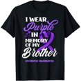 thumbnail image 1 of I Wear Purple In Memory Of My Brother Overdose Awareness T-Shirt, 1 of 4