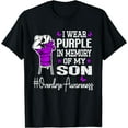 thumbnail image 1 of I Wear Purple In Memory Of My Son Overdose Awareness T-Shirt, 1 of 3