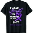 thumbnail image 1 of I Wear Purple In Memory Of My Son Overdose Awareness T-Shirt, 1 of 4