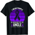 thumbnail image 1 of I Wear Purple Ribbon Overdose Awareness Shirt Uncle Memory T-Shirt, 1 of 2