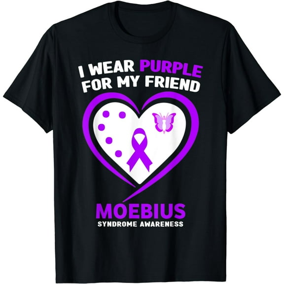 I Wear Purple for My Friend Moebius Syndrome Awareness T-Shirt