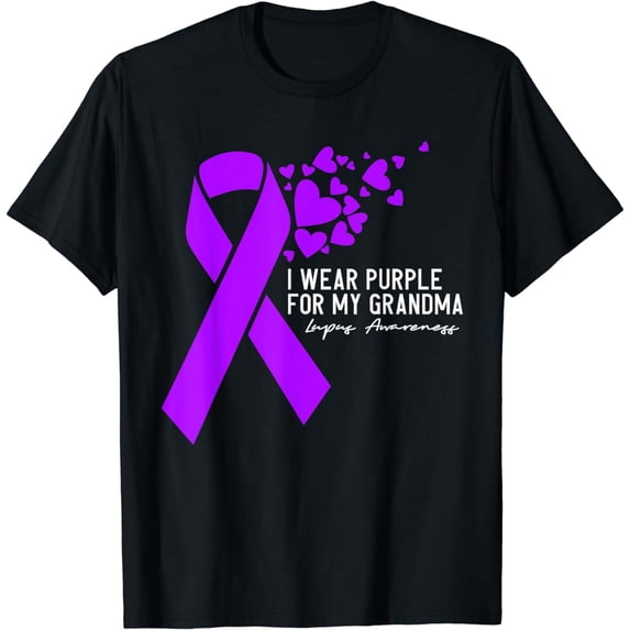 I Wear Purple for My Grandma - Purple Ribbon Lupus Grandma T-Shirt