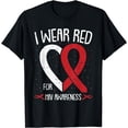 thumbnail image 1 of I Wear Red For HIV Awareness Aids Positive POZ T-Shirt, 1 of 4